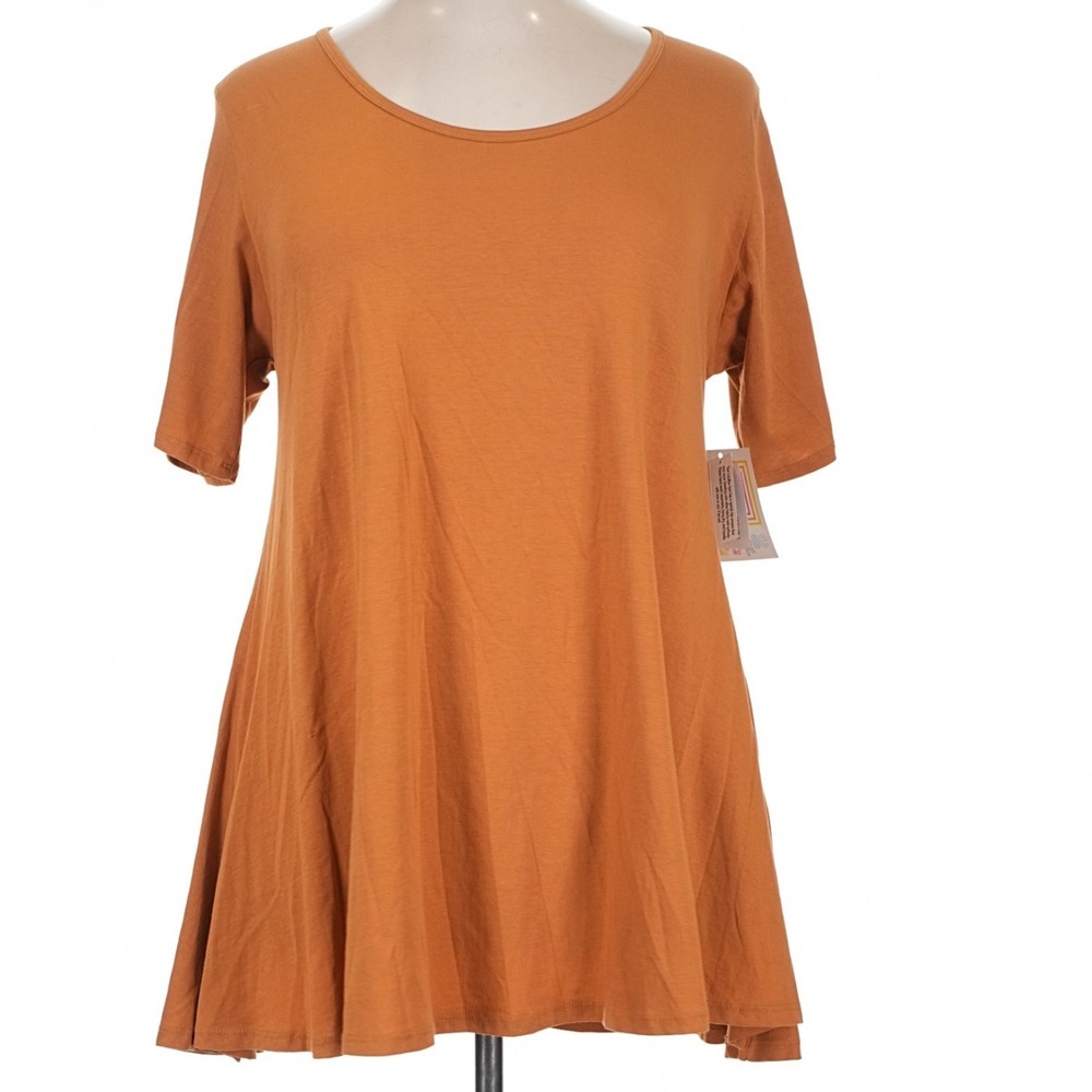 LuLaRoe Womens‎ Top Size XL Perfect T Tunic Dark Mustard Yellow Cotton NWT